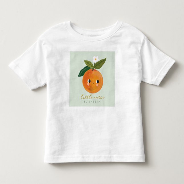 Kleine Süsse Orange Baby Kleinkind T-shirt (Vorderseite)