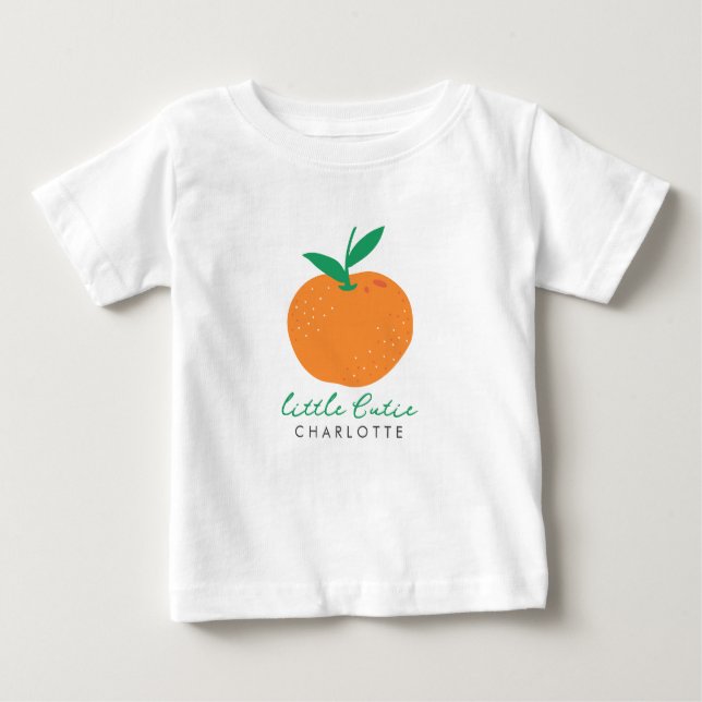 Kleine Süsse Orange Baby Kleinkind T - Shirt (Vorderseite)
