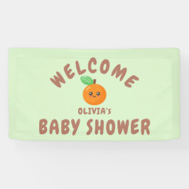 Kleine Süsse Orange Babydusche Banner