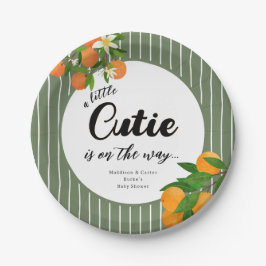 Kleine Süsse Orange Babydusche - Bio Markt Pappteller