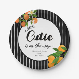 Kleine Süsse Orange Babydusche - Bio Markt Pappteller