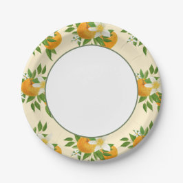 Kleine Süsse Orange Babydusche - Bio Markt Pappteller