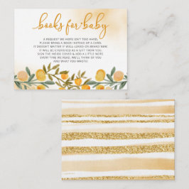 Kleine Süsse Orange Babydusche Buchungsanfrage Begleitkarte