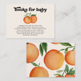 Kleine Süsse Orange Babydusche Buchungsanfrage Begleitkarte