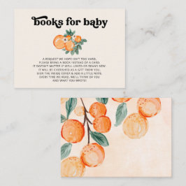 Kleine Süsse Orange Babydusche Buchungsanfrage Begleitkarte