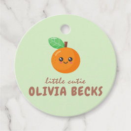 Kleine Süsse Orange Babydusche Geschenkanhänger