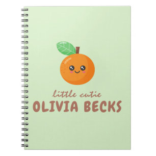 Kleine Süsse Orange Babydusche Notizblock