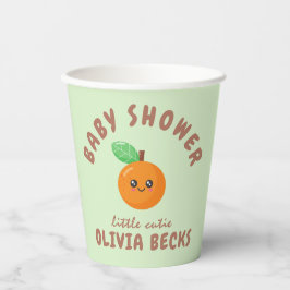 Kleine Süsse Orange Babydusche Pappbecher