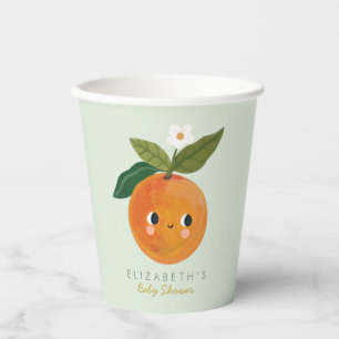 Kleine Süsse Orange Babydusche Pappbecher