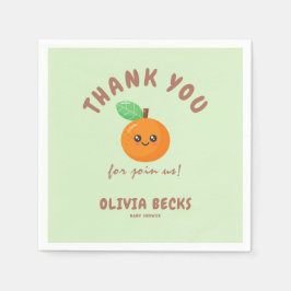 Kleine Süsse Orange Babydusche Serviette