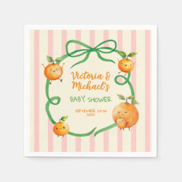 Kleine Süsse Orange Babydusche Serviette