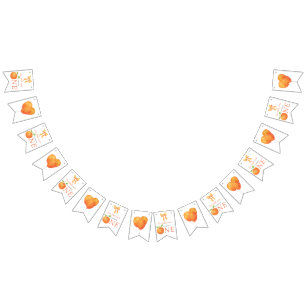 Kleine Süße Orange Citrus 1. Geburtstag Wimpelkette
