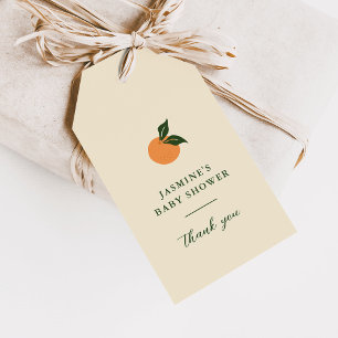 Kleine Süsse Orange Citrus Baby Dusche Geschenkanhänger
