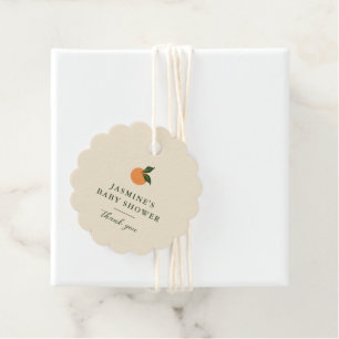 Kleine Süsse Orange Citrus Baby Dusche Geschenkanhänger