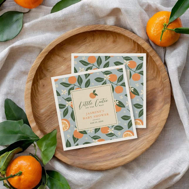Kleine Süsse Orange Citrus Baby Dusche Serviette (Von Creator hochgeladen)