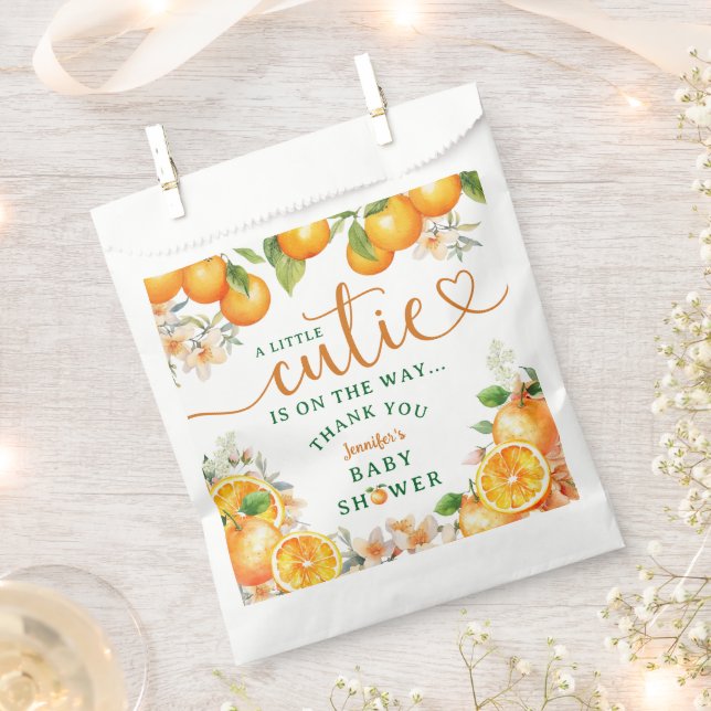 Kleine Süsse Orange Citrus Baby Duwer Fevor Bag Geschenktütchen (Ausgeschnitten)
