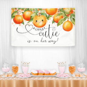 Kleine Süße Orange Citrus Baby Shower Banner
