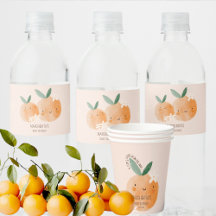 Kleine Süsse Orange Citrus Botanical Baby Dusche