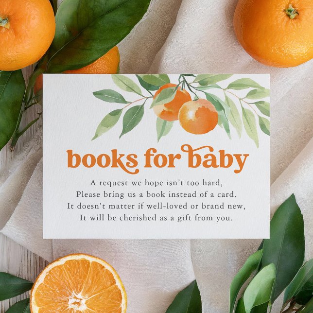 Kleine Süsse Orange Citrus Bücher für Baby Begleitkarte (Von Creator hochgeladen)