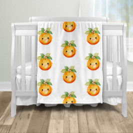 Kleine Süsse Orange Citrus Fleecedecke