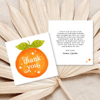 Kleine Süsse Orange Dankeschön Karte