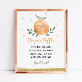 Kleine Süsse Orange Diaper Raffle Game