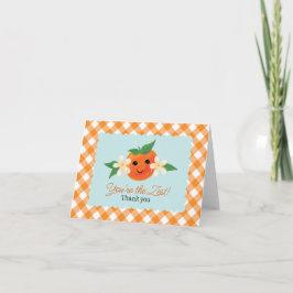 Kleine Süsse Orange geklappt Dankeschön Karte