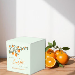 Kleine Süsse Orange Gender Neutral Baby Dusche Geschenkschachtel