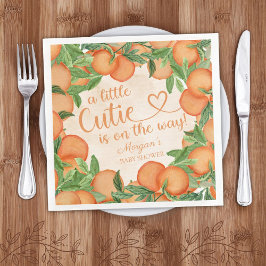 Kleine Süsse Orange Gender Neutral Baby Dusche Serviette