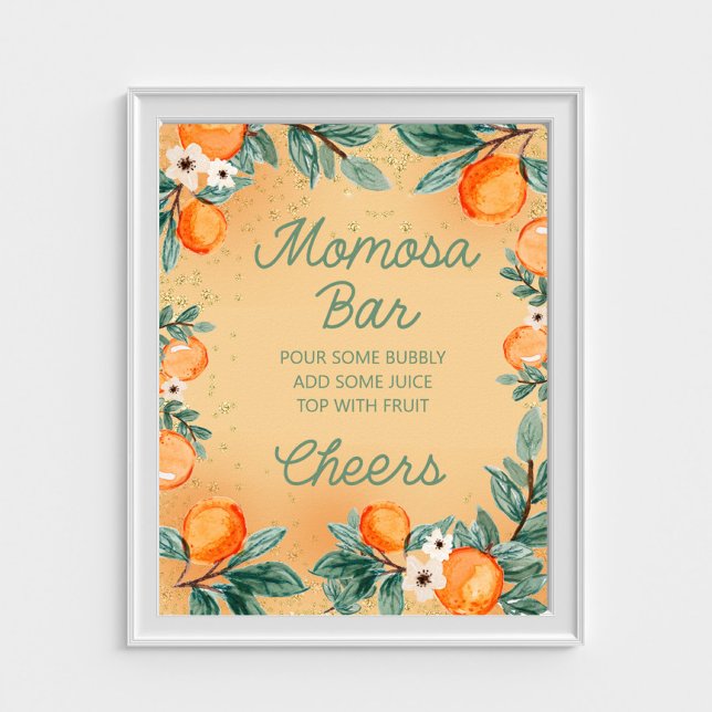 Kleine Süsse Orange Momosa Bar Poster (Von Creator hochgeladen)