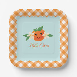 Kleine Süsse Orange Neutral Paper Plate Pappteller