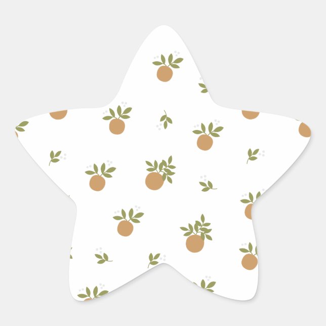 Kleine Süsse Orange Party Stickers (Vorderseite)