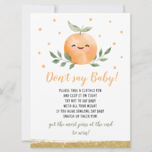 Kleine Süsse Orange Say Baby Game nicht Einladung