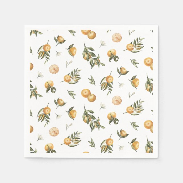 Kleine Süsse Orange Serviette (Vorderseite)