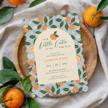 Kleine Süße Orange Zitrus Baby Shower