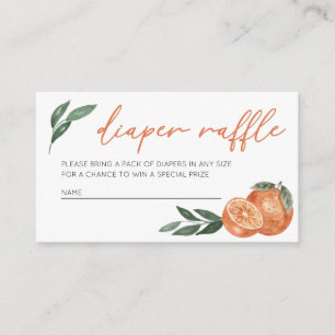 Kleine Süsse Orangen und Grüne Windel Begleitkarte