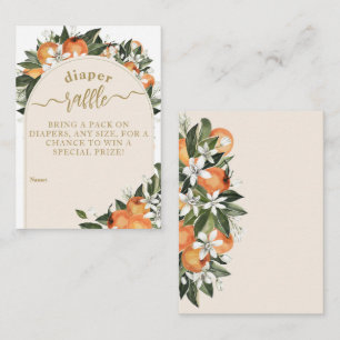 Kleine Süsse Orangengrenerde boho Windelraffle Begleitkarte