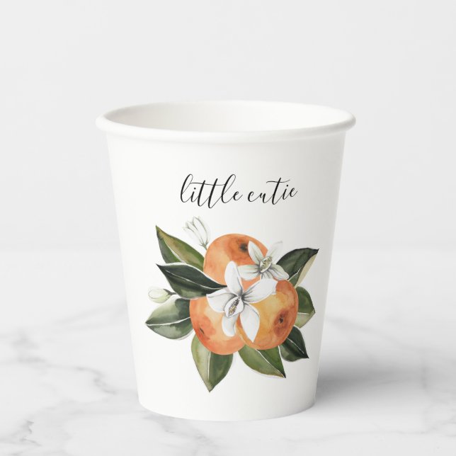 Kleine Süsse Papier Cups Citrus Baby Dusche Pappbecher (Vorderseite)