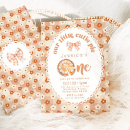 Kleine Süsse Pie 1. Geburtstag Blumenstrauß Einladung