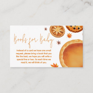 Kleine Süsse Pie Autumn Baby Shower Books for Baby Begleitkarte