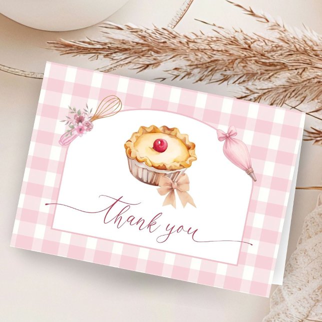 Kleine Süsse Pie Babydusche Pink geklappt Vielen D Dankeskarte (Von Creator hochgeladen)