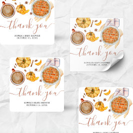 Kleine Süsse Pie Babydusche Quadratischer Aufkleber