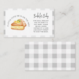 Kleine Süsse Pie Books for Baby Shower Begleitkarte