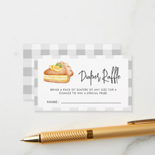 Kleine Süsse Pie Diaper Raffle Baby Dusche Begleitkarte