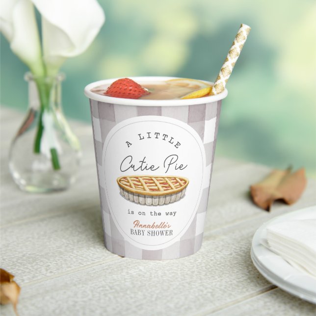 Kleine Süsse Pie Erntedank Babydusche Pappbecher (In Situ)