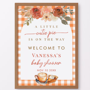 Kleine Süsse Pie Fall Baby Dusche Begrüßungszeiche Poster