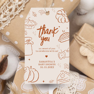 Kleine Süsse Pie Fall Babydusche Fevor Tags Geschenkanhänger