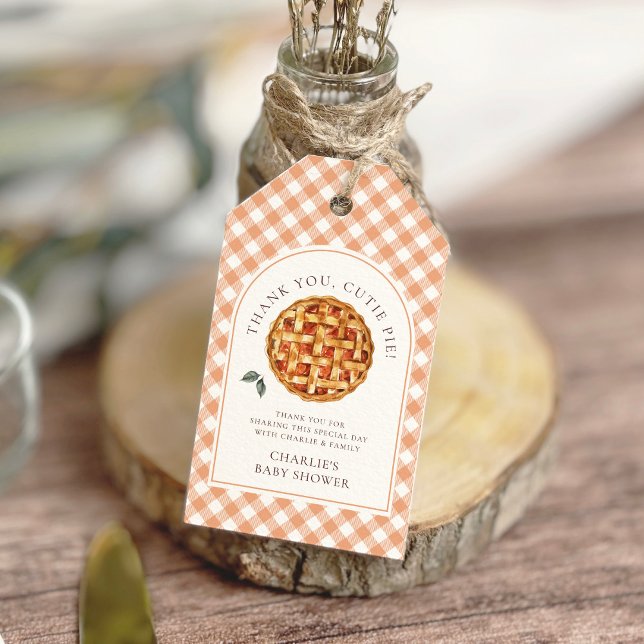 Kleine Süsse Pie Fall Babydusche Geschenkanhänger (Von Creator hochgeladen)