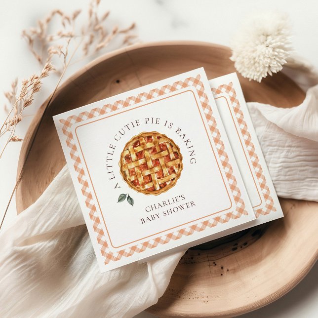 Kleine Süsse Pie Fall Babydusche Serviette (Von Creator hochgeladen)