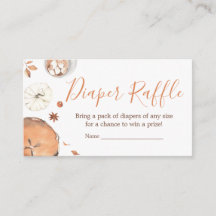 Kleine Süsse Pie Fall Pumpkin Baby Diaper Raffle